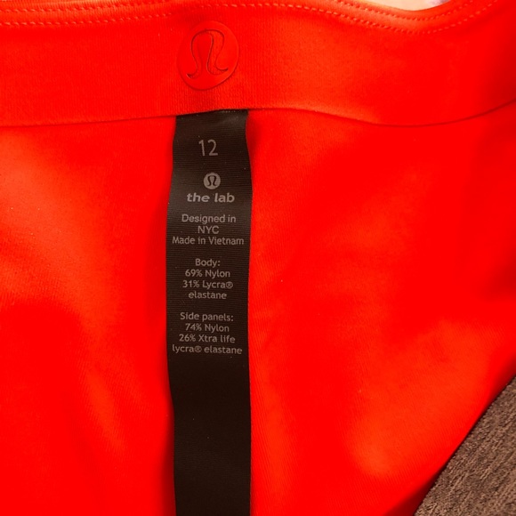 Lululemon the Lab Size 12 Orange Shorts - Picture 8 of 9